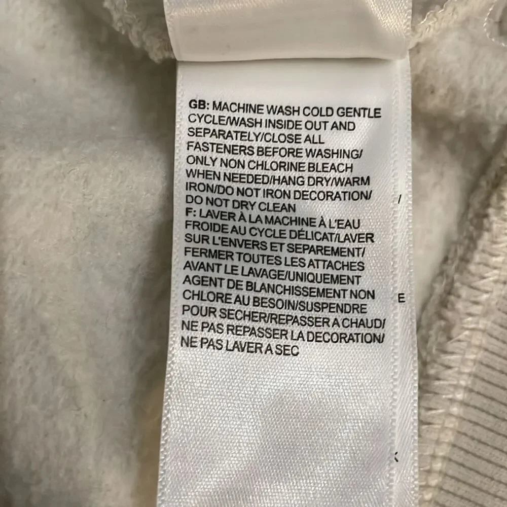 The North Face Cream Hoodie Sweatshirt Unisex mens XL womens XXL